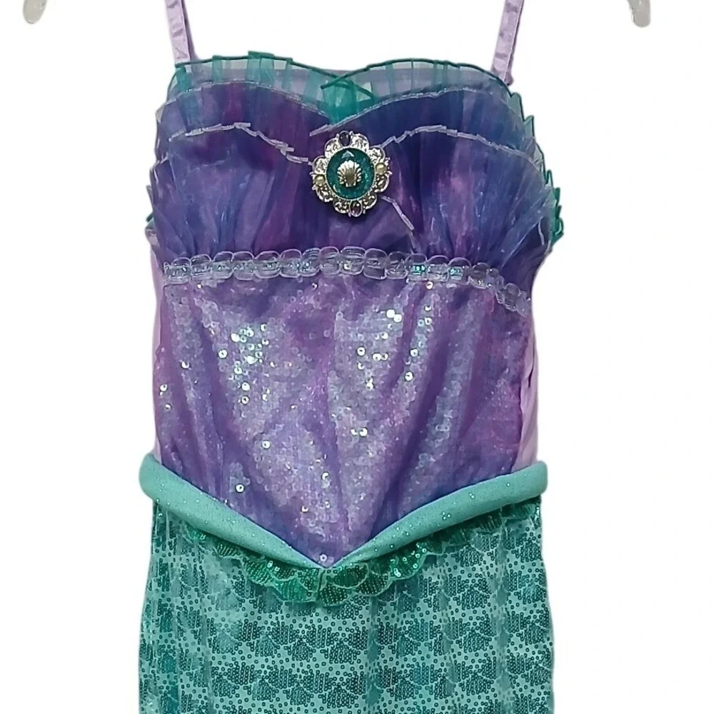 Disney Store Princess Little Mermaid Ariel Halloween Costume Girls 11/12 Purple - Picture 3 of 5